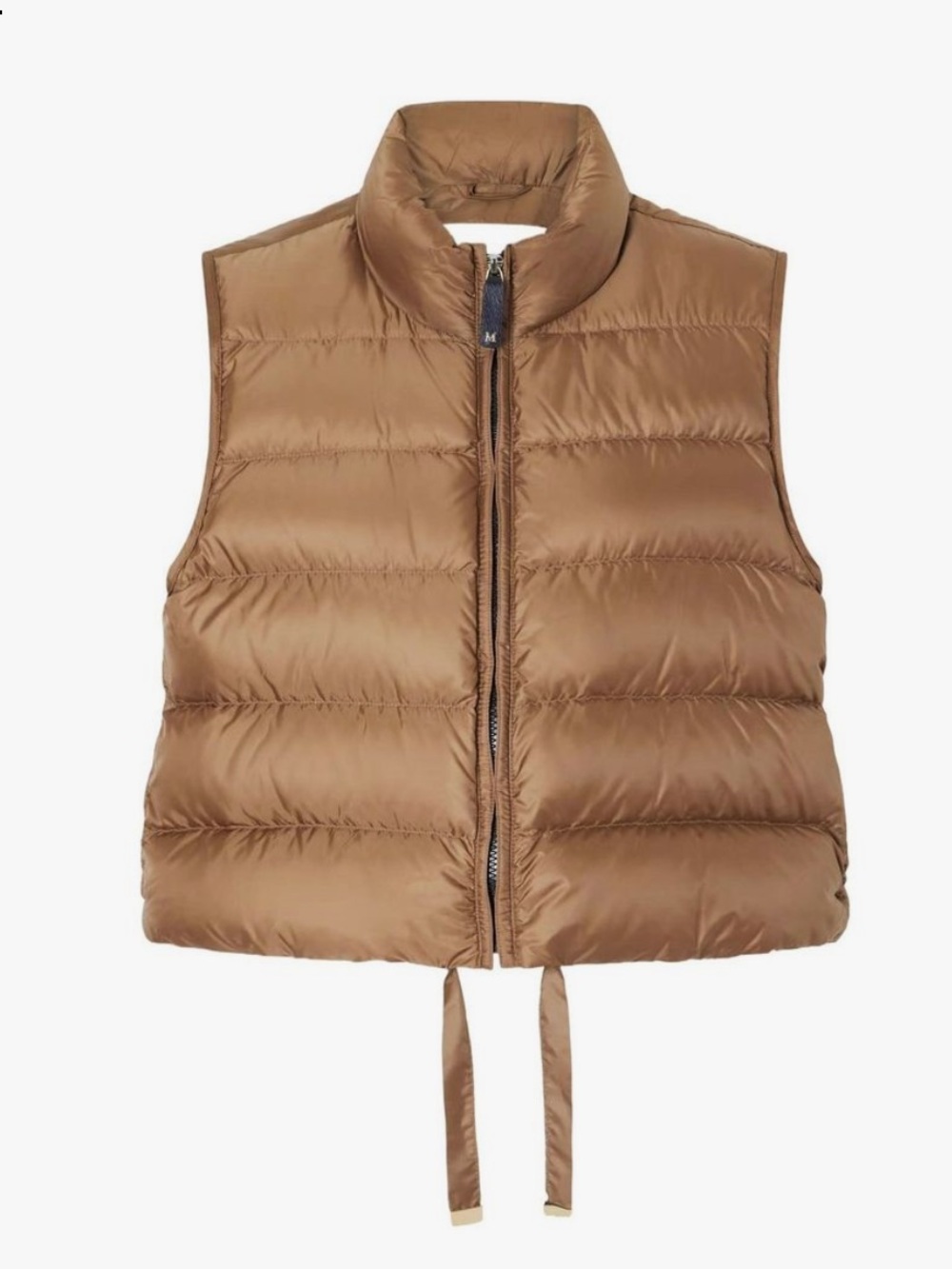 MaxMara Camel Brown Padded Cropped The Cube Gilet Vest